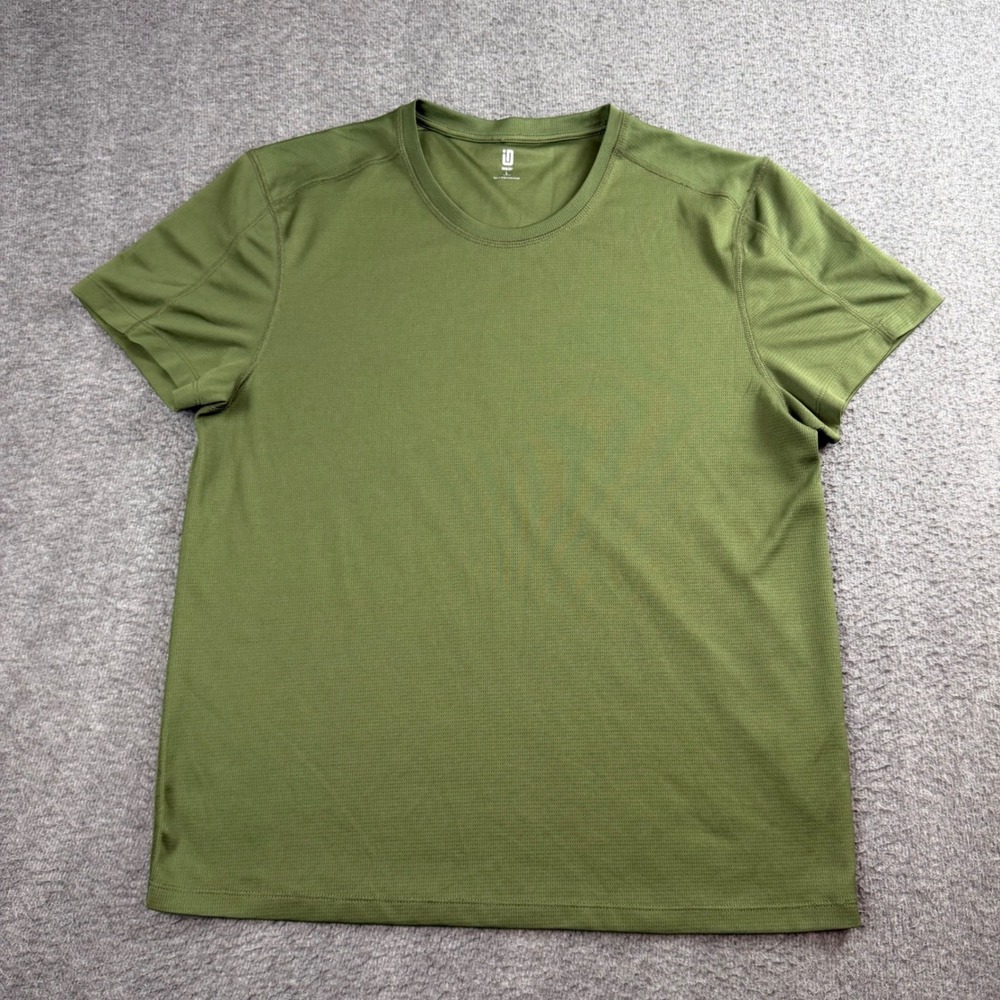Ideology Performance T-Shirt‎ Men's L Olive Green Mesh Short Sleeve Athletic Top